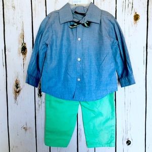 Children’s Place Spring bow tie outfit 12-18m BNWT
